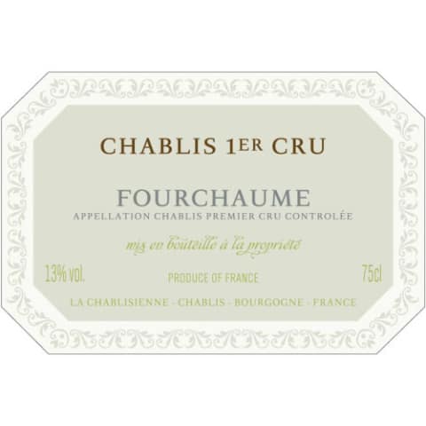 Flat front label of wine