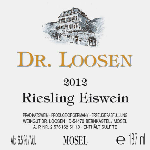 Flat front label of wine