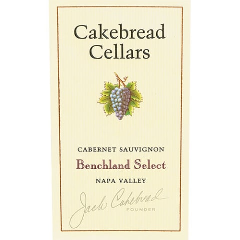 Cakebread Benchland Select Cabernet Sauvignon 2012 Front Label