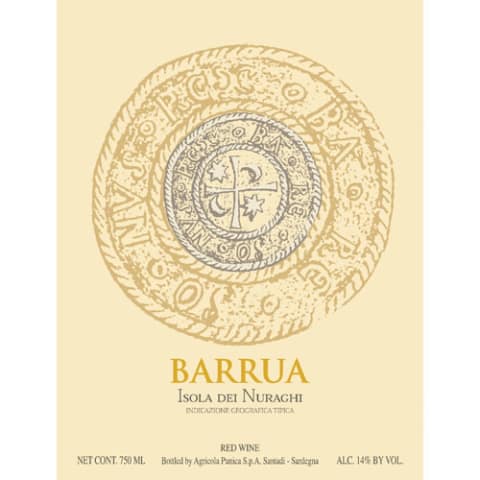 Agricola Punica Barrua Isola dei Nuraghi 2012 Front Label