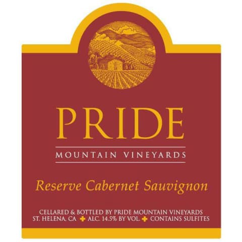 Flat front label of wine