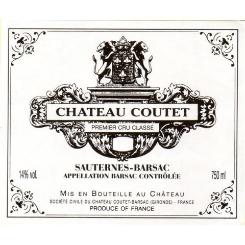 Chateau Coutet (375ML half-bottle) 2015 Front Label