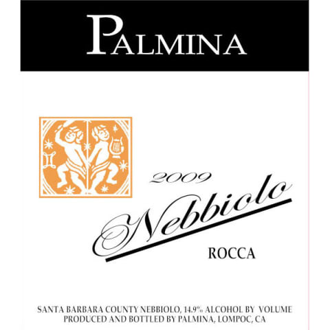 Flat front label of wine