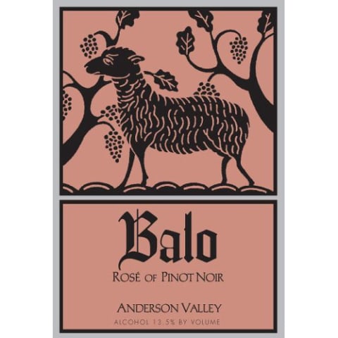 Balo Anderson Valley Rose of Pinot Noir 2015 Front Label