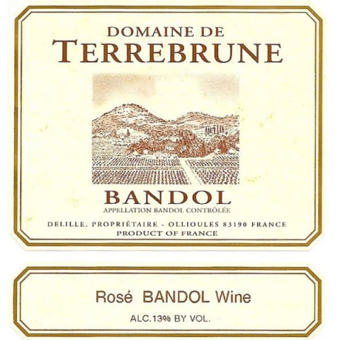 Flat front label of wine
