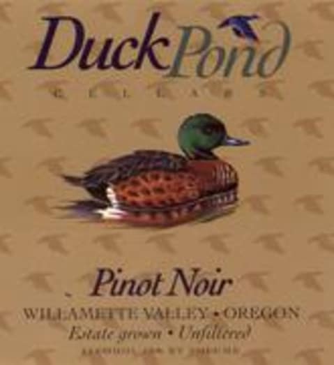 Logo Duck Pond Vineyard Duck Pond Pinot Gris Willamette Valley Calvert Woodley Fine