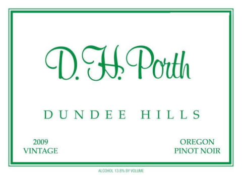 Arterberry Maresh D.H. Porth Pinot Noir 2009 Front Label
