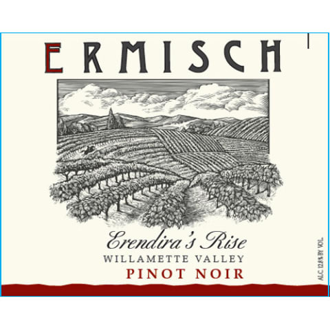 Flat front label of wine
