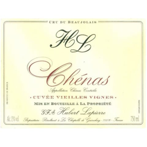 Flat front label of wine
