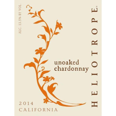 Flat front label of wine