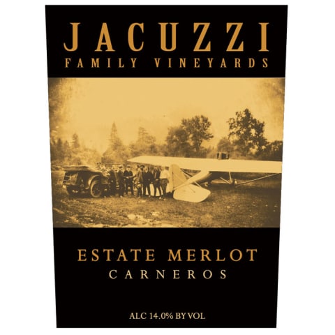 Flat front label of wine