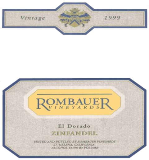 Flat front label of wine