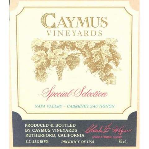 Caymus Special Selection Cabernet Sauvignon (1.5 Liter Magnum) 1997 Front Label