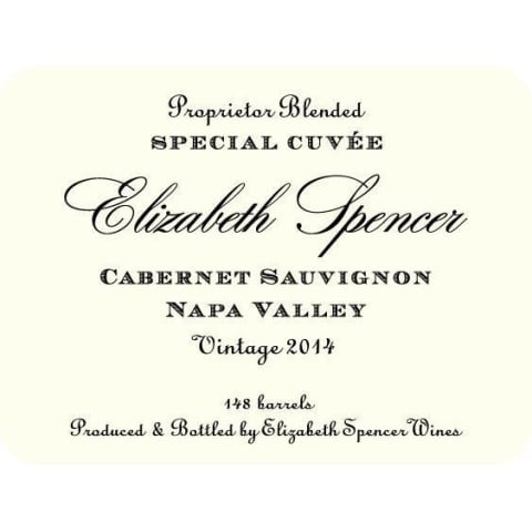 Flat front label of wine