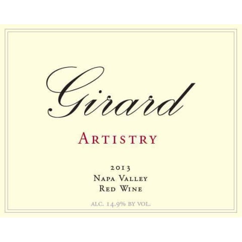 Flat front label of wine