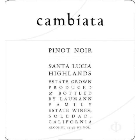 Flat front label of wine