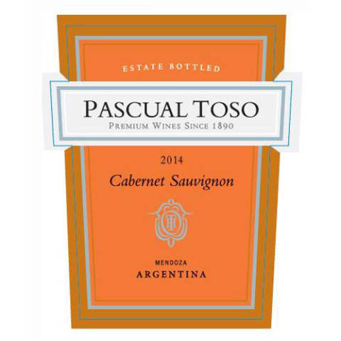 Flat front label of wine