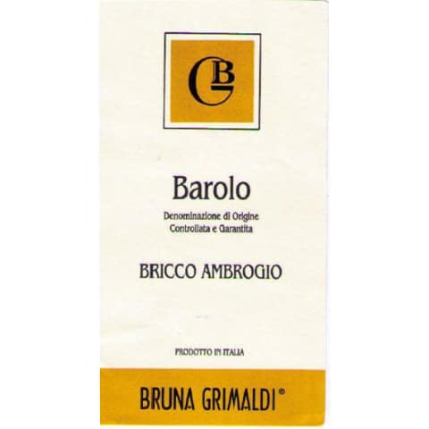 Bruna Grimaldi Barolo Bricco Ambrogio 2013 Front Label
