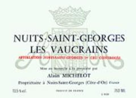 Alain Michelot Nuits-Saint-Georges Vaucrains Premier Cru 1998 Front Label