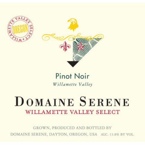 Flat front label of wine