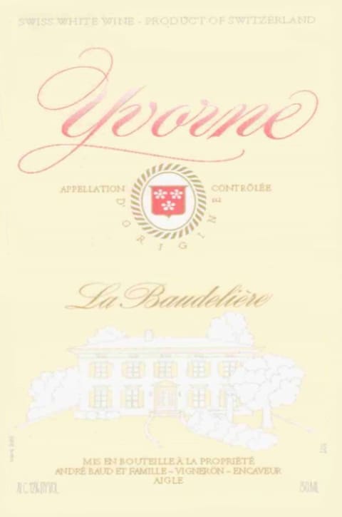 Flat front label of wine