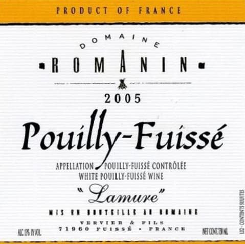 Flat front label of wine