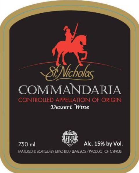 Flat front label of wine