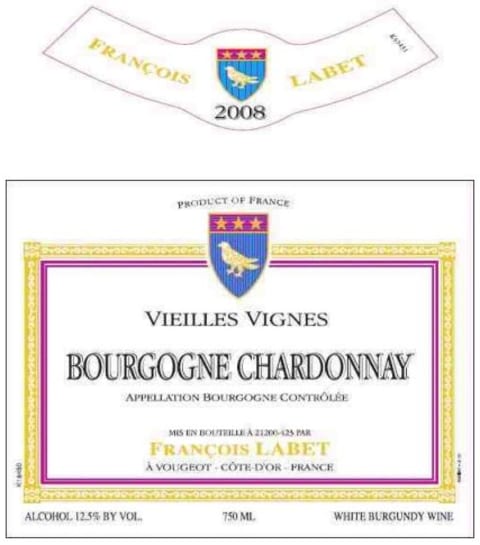 Francois Labet Bourgogne Vielle Vignes Chardonnay