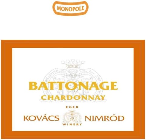 Kovacs Nimrod Battonage Monopole Chardonnay 2012 Front Label