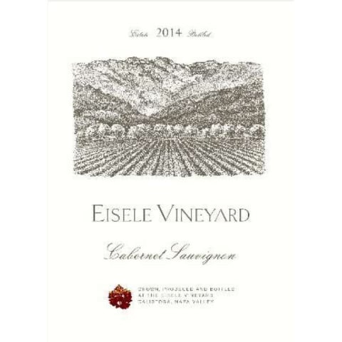 Flat front label of wine