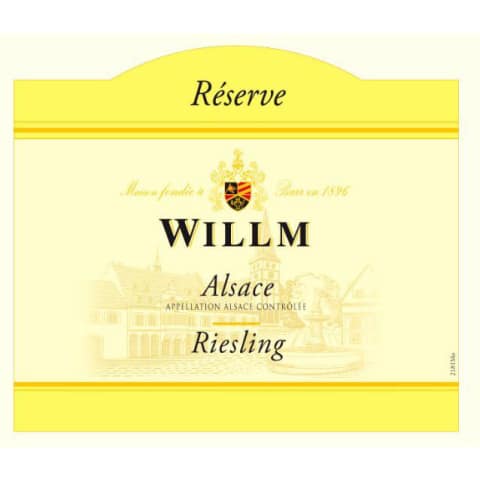 Alsace Willm Riesling Reserve (375ML half-bottle) 2016 Front Label