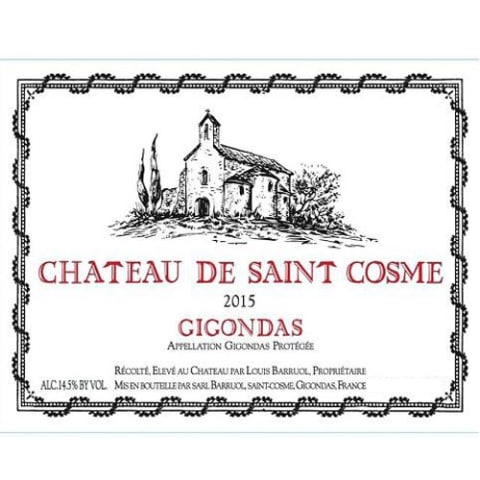 Flat front label of wine