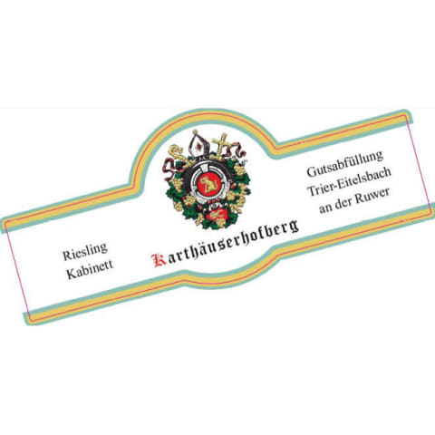 Flat front label of wine