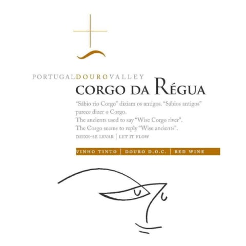 Flat front label of wine