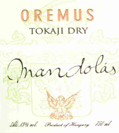 Oremus Tokaji Dry Furmint Mandolas 2012 Front Label