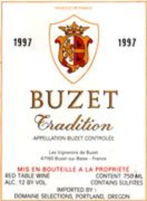 Buzet Cuvee Tradition 1997 Front Label