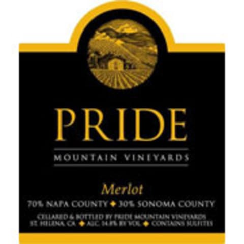 Pride Mountain Vineyards Merlot 1999 Front Label