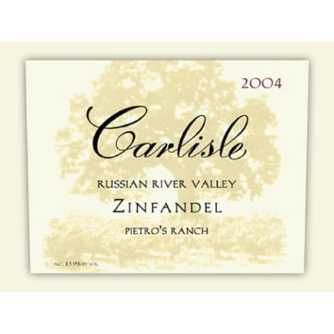 Carlisle Pietro's Ranch Zinfandel 2004 Front Label