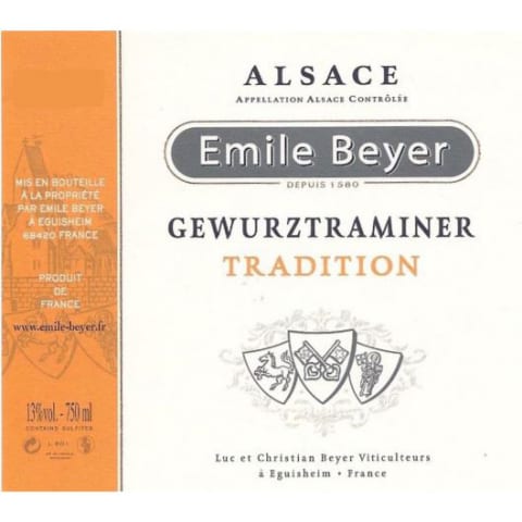Flat front label of wine