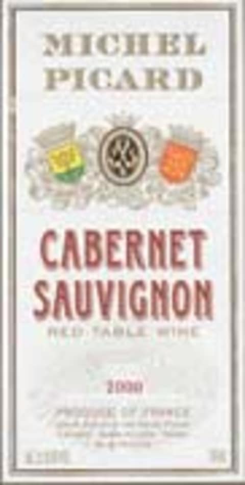 Flat front label of wine