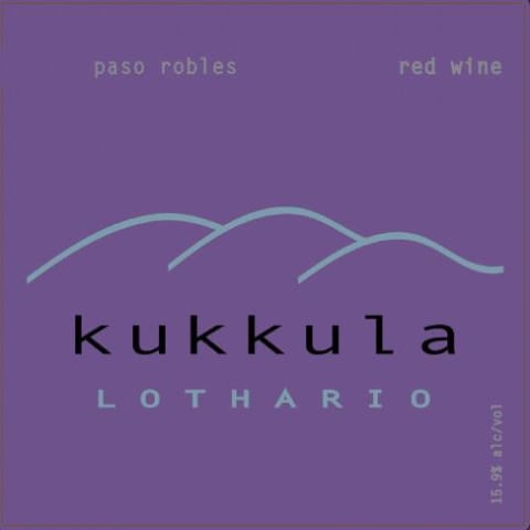 Flat front label of wine