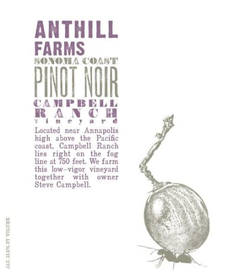 Anthill Farms Campbell Ranch Vineyard Pinot Noir 2013 Front Label