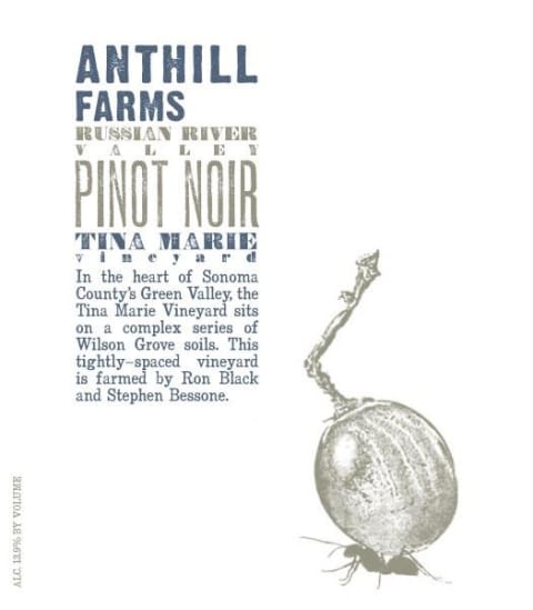 Anthill Farms Tina Marie Vineyard Pinot Noir 2013 Front Label