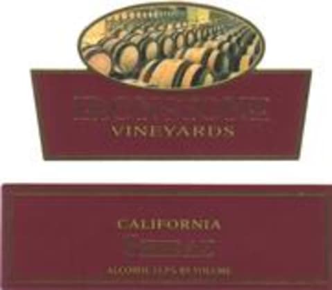 Flat front label of wine