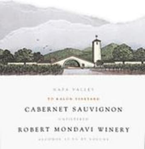 Robert Mondavi To Kalon Vineyard Cabernet Sauvignon 1998 Front Label