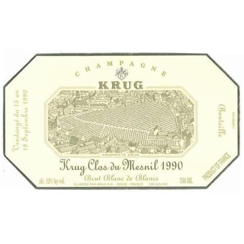 2002 Krug Clos Du Mesnil Champagne Blend