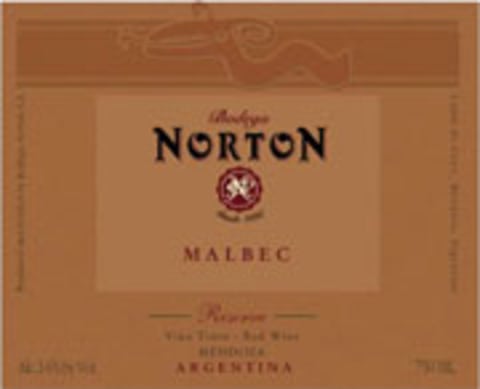 Bodega Norton Malbec Reserva 2002 Front Label