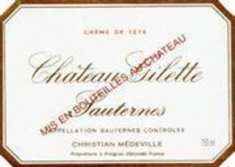 Chateau Gilette Sauternes Creme de Tete 1950 Front Label