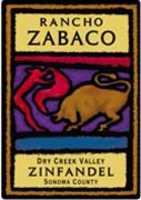 Flat front label of wine