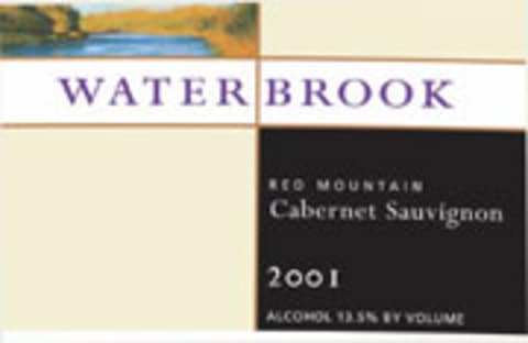Flat front label of wine